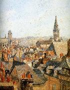 Camille Pissarro Old under the sun roof oil painting artist